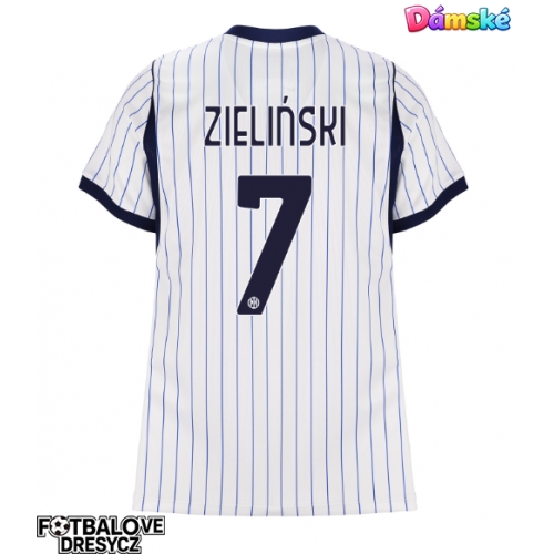 Inter Milan Piotr Zielinski #7 Dámské Venkovní Dres 2026-27 Krátký Rukáv Inter Milan Piotr Zielinski #7 Dámské Venkovní Dres 2026-27 Krátký Rukáv